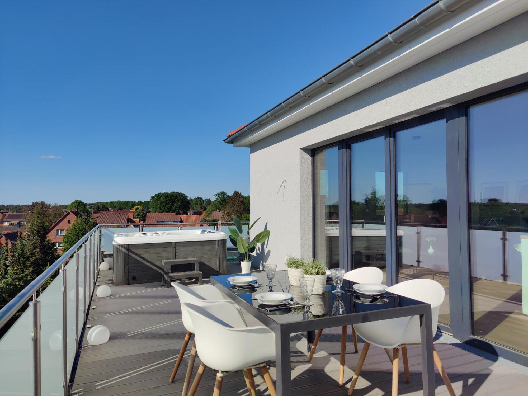 Penthouse Mit Whirlpool Im Herzen Von Niedersachsen Burgwedel  Eksteriør bilde