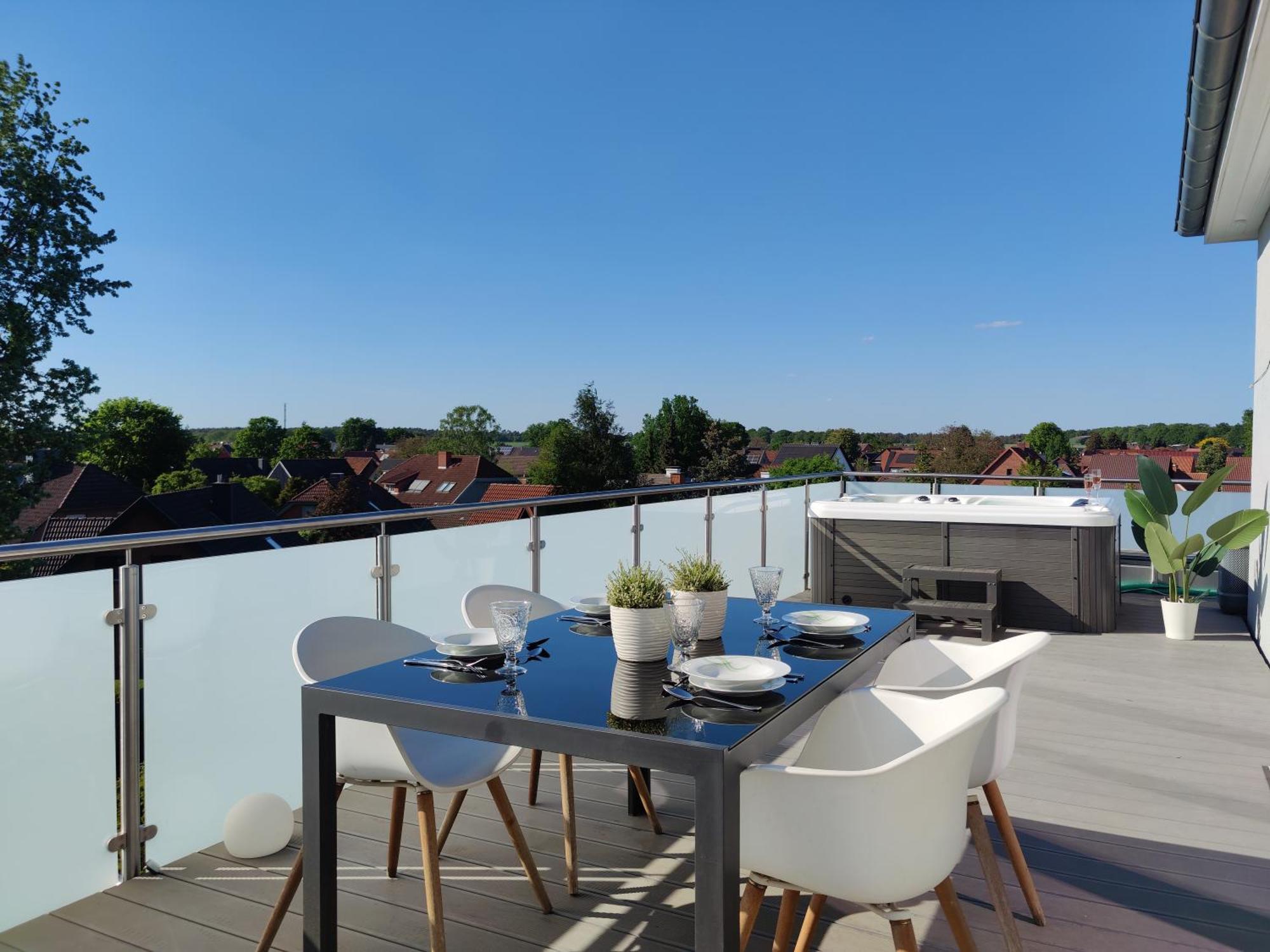 Penthouse Mit Whirlpool Im Herzen Von Niedersachsen Burgwedel  Eksteriør bilde